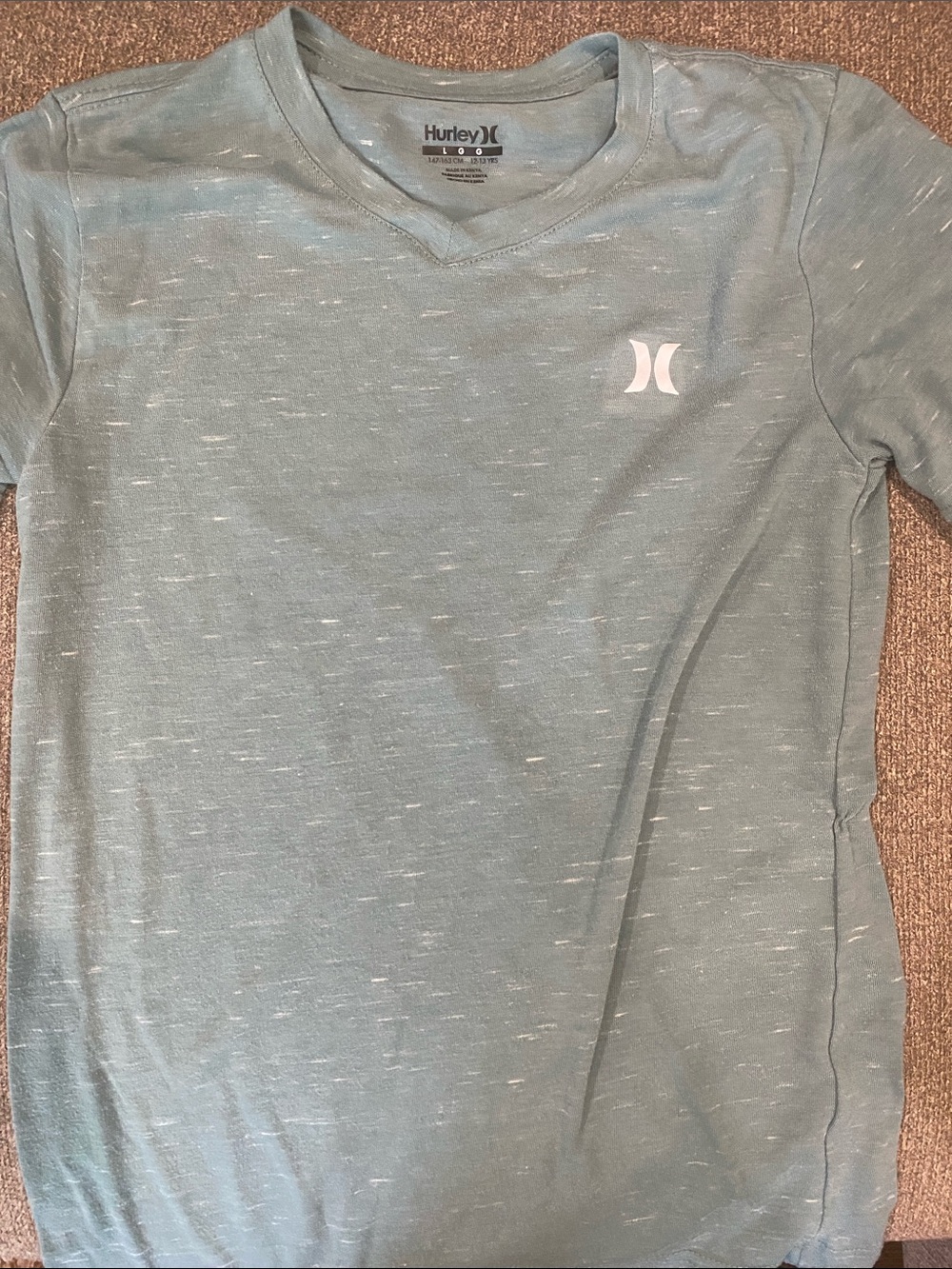 Hurley Boys Teal Heather V-Neck Tee